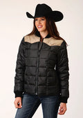 Veste matelassée Roper 1473 en polyester (Kaki/Noir) - Femme