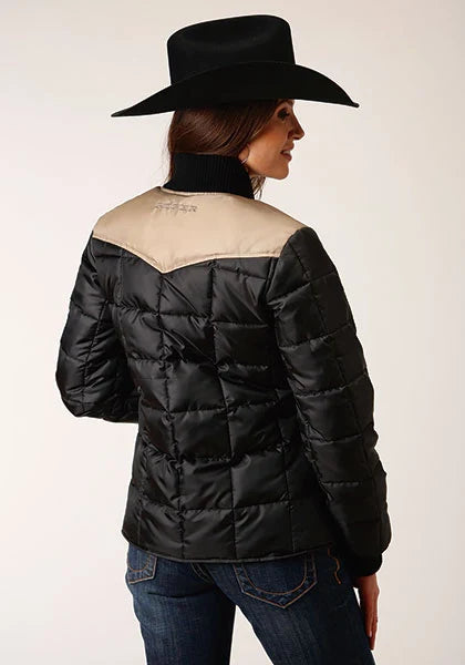 Veste matelassée Roper 1473 en polyester (Kaki/Noir) - Femme