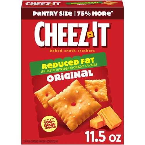 Cheez-It, Biscuits Apéritifs au Fromage, Recette Originale Allégée, Faits avec 100% de Vrai Fromage, Boîte de 326g
