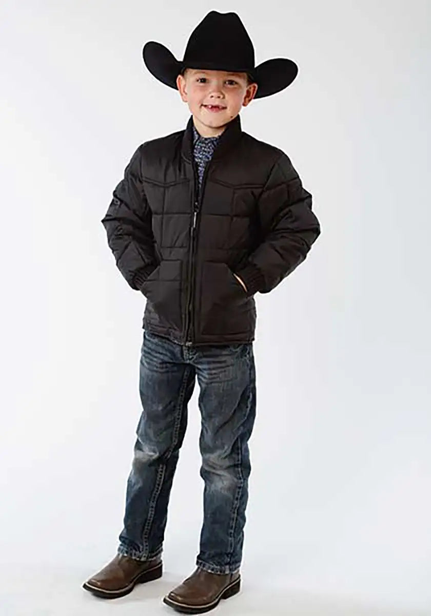 Manteau rembourré Roper pour garçon (noir) - Veste enfant
