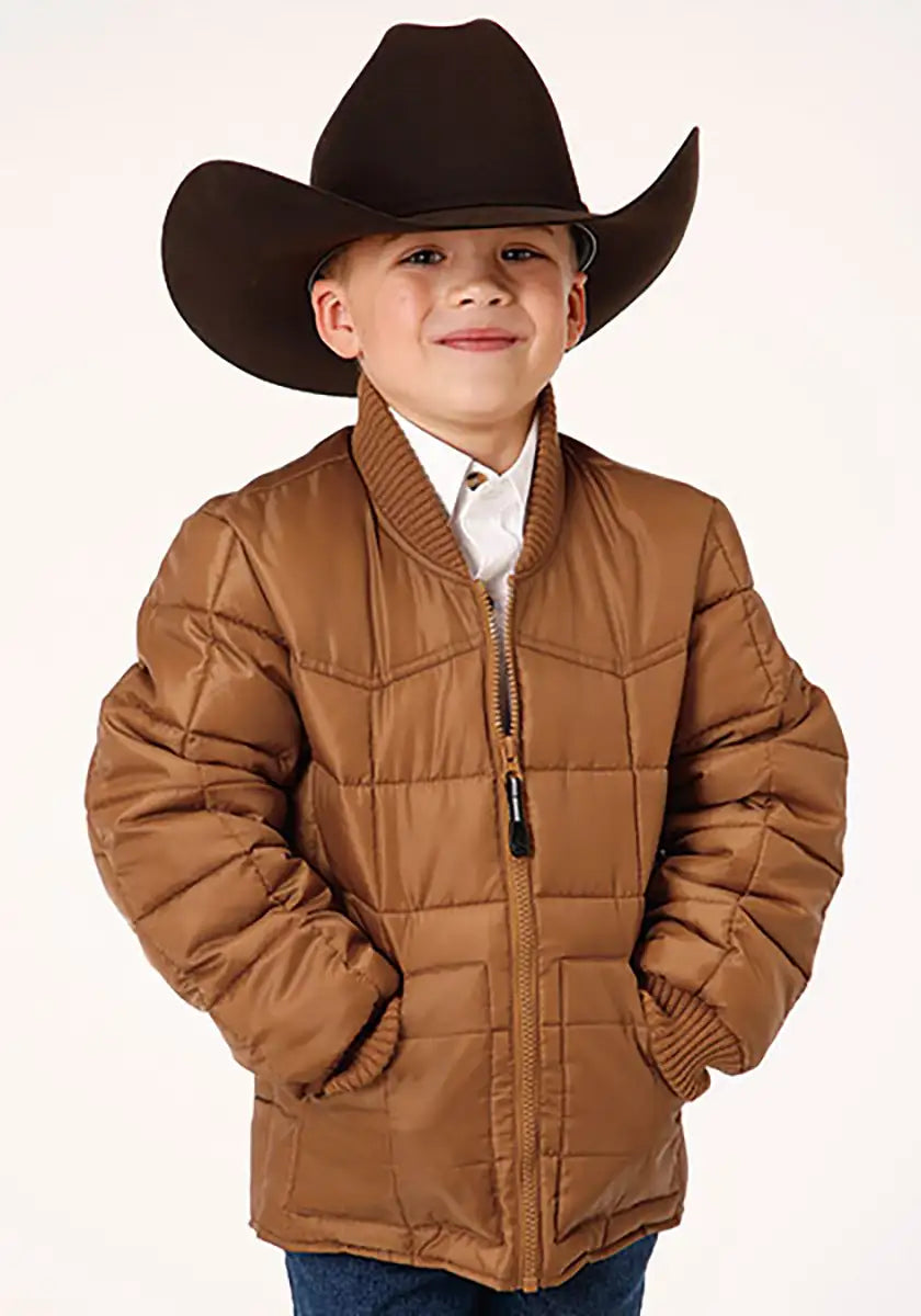 Doudoune Roper en polyfill pour garçon (marron) - Blouson pour enfant
