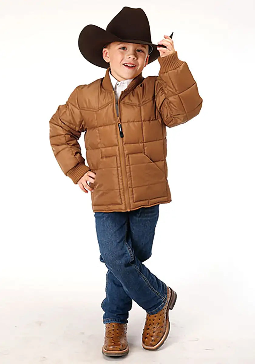 Doudoune Roper en polyfill pour garçon (marron) - Blouson pour enfant
