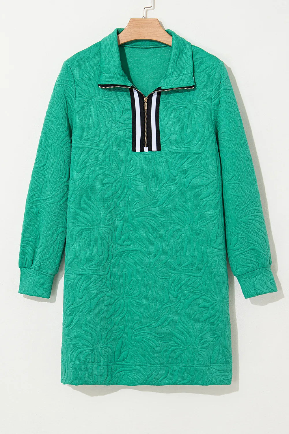 Robe mini zippée texturée classique Robe longue tendance pour femmes Robe moderne