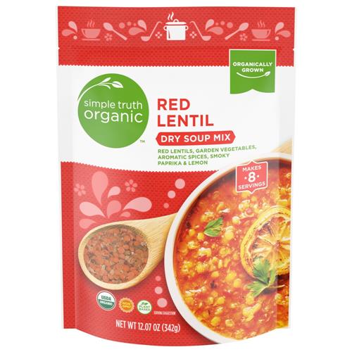 Mélange pour soupe aux lentilles corail bio Simple Truth 342 g