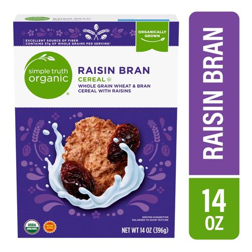 Céréales au son et aux raisins bio Simple Truth 397 g