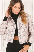 Veste courte à carreaux