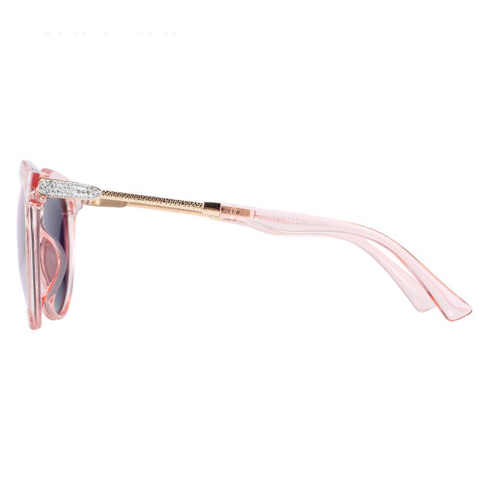 Stevvex - Lunettes de soleil polarisées œil de chat pour femme, verres dégradés ronds, oculos lunette de soleil femme