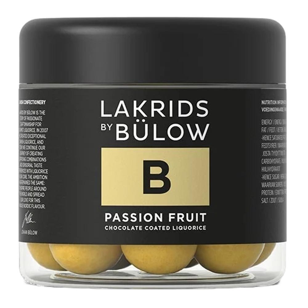 Lakrids by Bülow - Réglisse enrobée de chocolat « Fruit de la passion » (125 g)