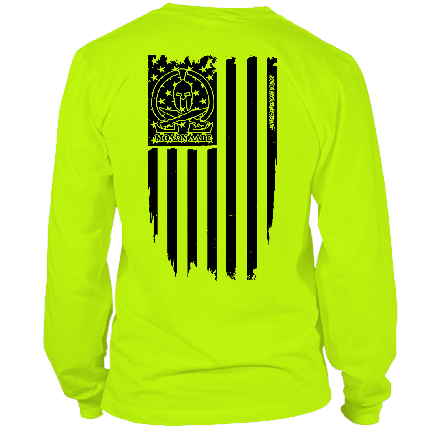 T-shirt haute visibilité à manches longues Molon Labe Ghost Flag
