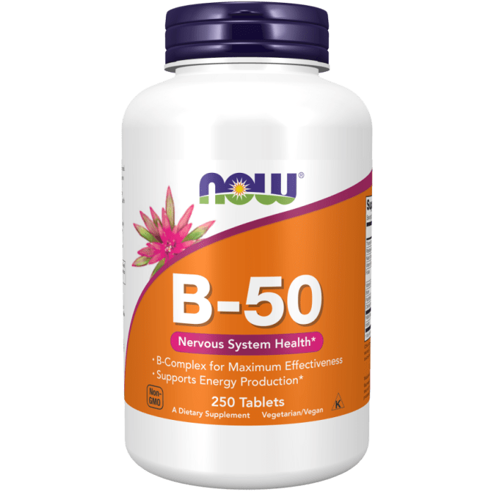 Now Foods Vitamine B-50 250 Comprimés - 0428
