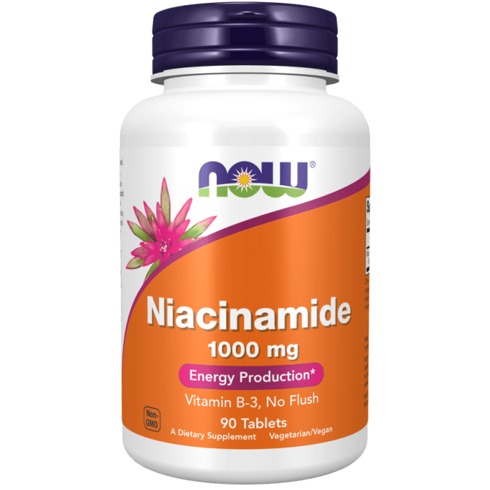 Now Foods Niacinamide 1000 mg 90 Comprimés - 0451