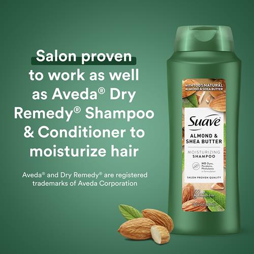 Shampooing Hydratant Professionnel Suave Cheveux Secs Amande et Beurre de Karité Sans Parabène ni Colorant 828 ml
