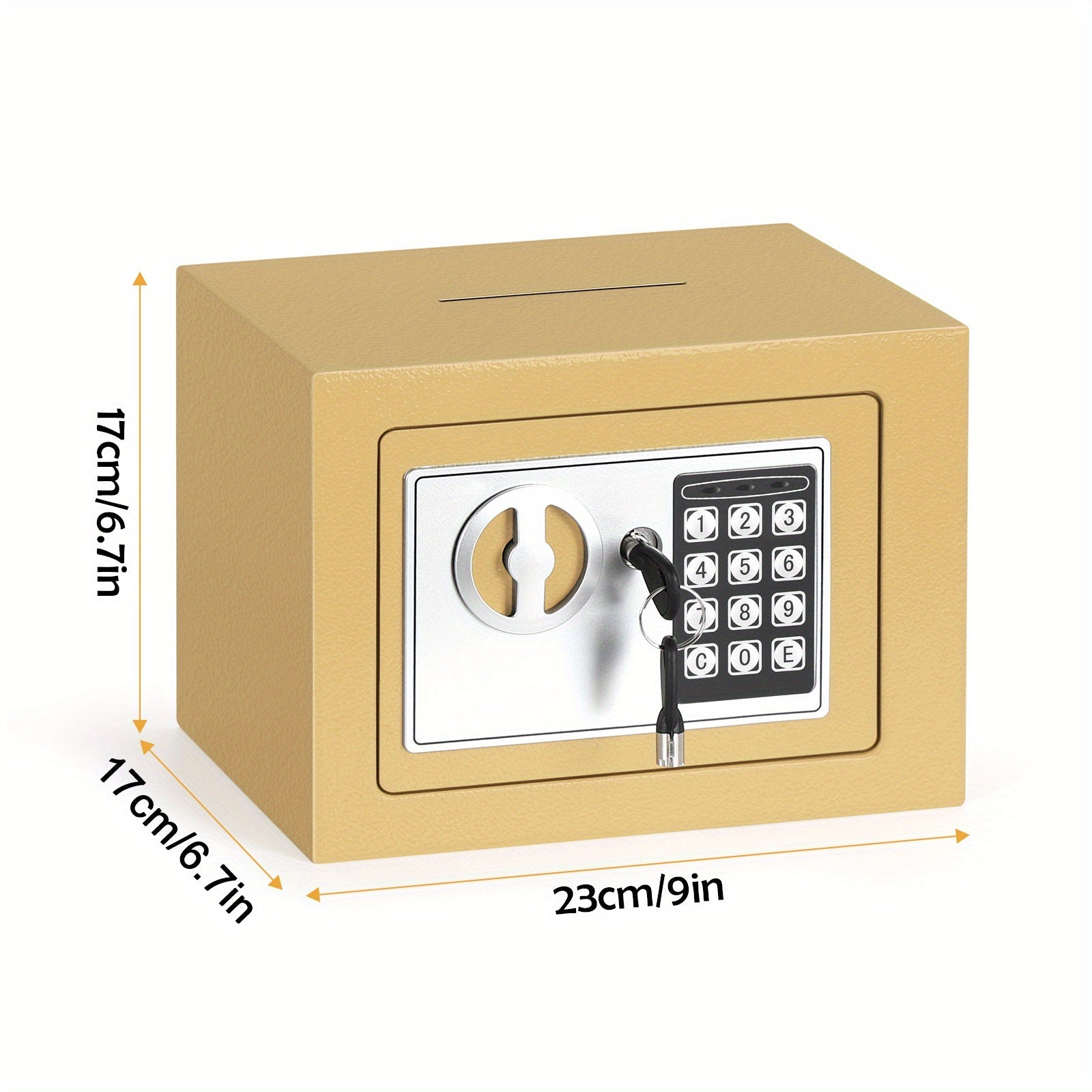 Coffre-fort numérique compact – Accès par clavier et clé
