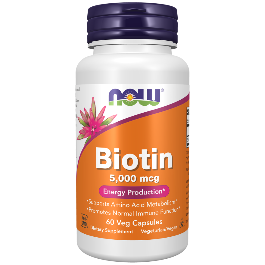 Now Foods Biotine 5 000 mcg 120 Vcaps - 0474