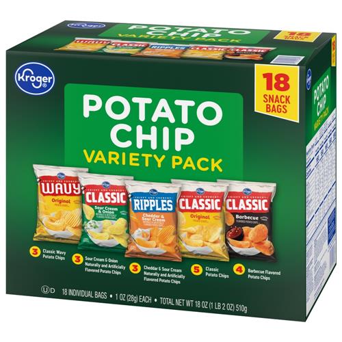 Kroger Potato Chip Variety Pack 18 ct / 1 oz