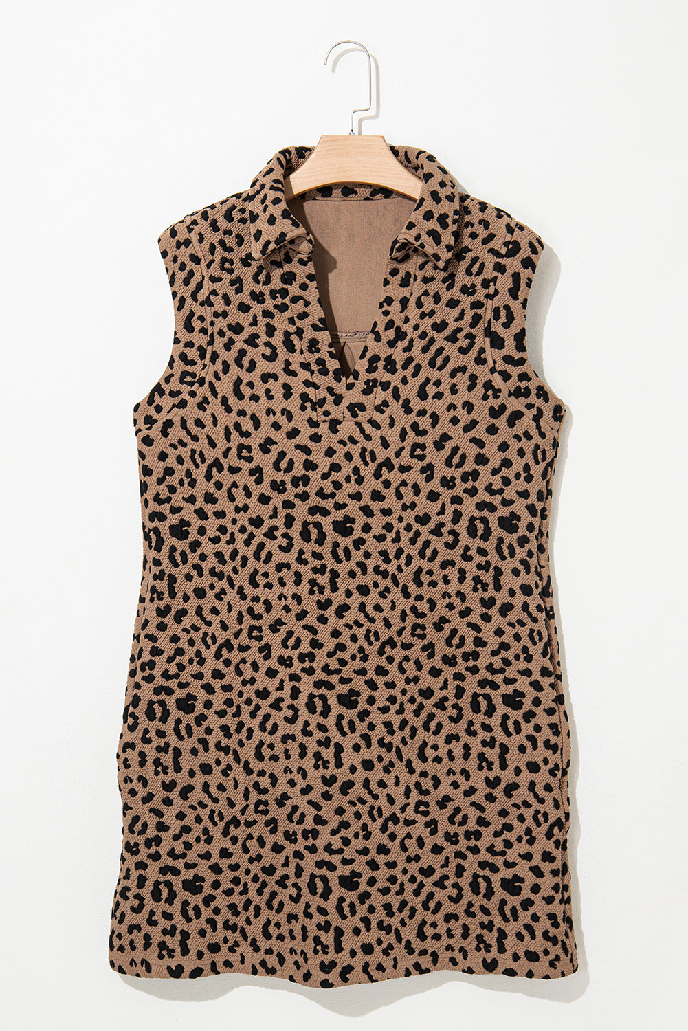 Robe Mini Léopard Chic et Élégante sans Manches d'Été de Luxe pour Femme