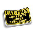 Autocollant de casque de chantier « Contenu sous pression »