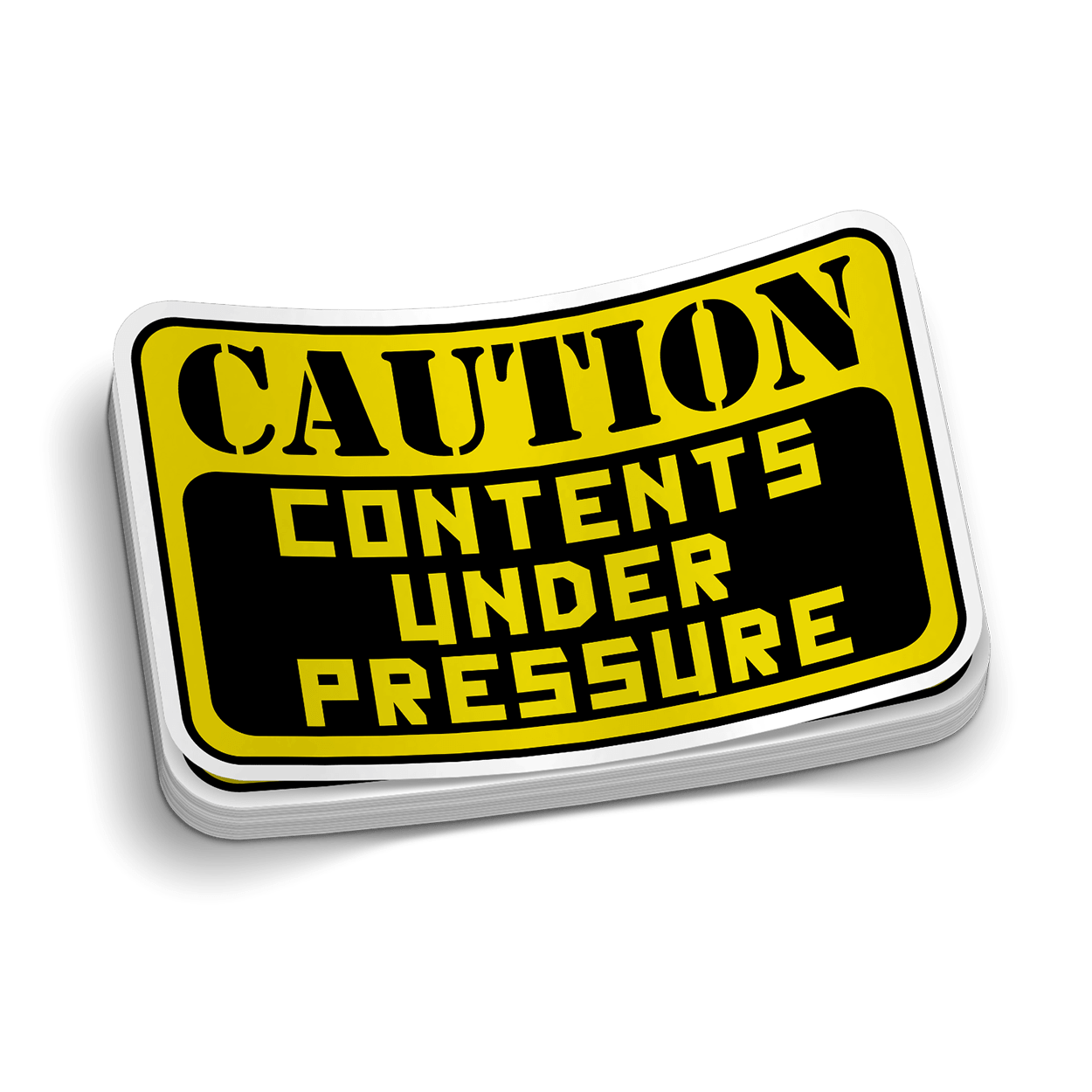 Autocollant de casque de chantier « Contenu sous pression »