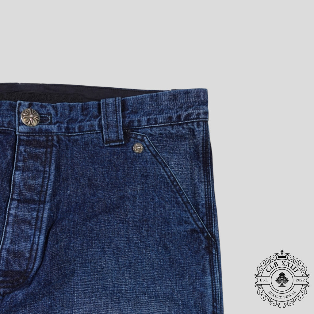 Pantalon cargo Chrome Hearts Double Turbo Diesel en denim foncé