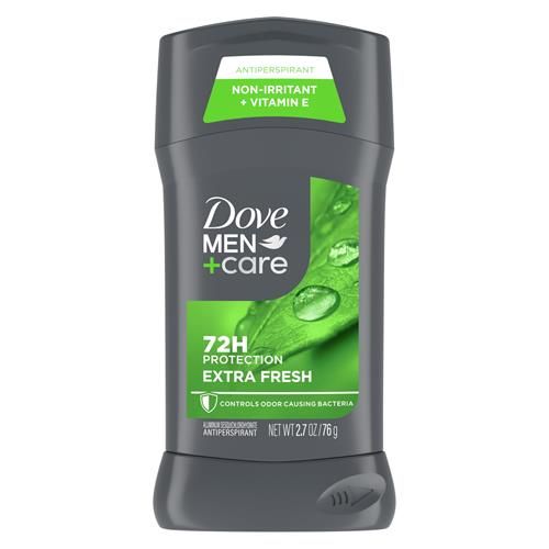 Dove Men+Care Anti-Transpirant en bâton Extra Fresh pour homme – Protection 72 heures contre la sueur et les odeurs, avec 1/4 de crème hydratante et parfum d'agrumes longue durée, 76 g