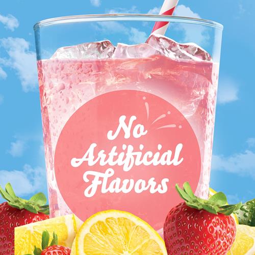 Mélange pour boisson liquide Crystal Light, saveur naturelle limonade fraise, bouteille de 1,62 oz liq.