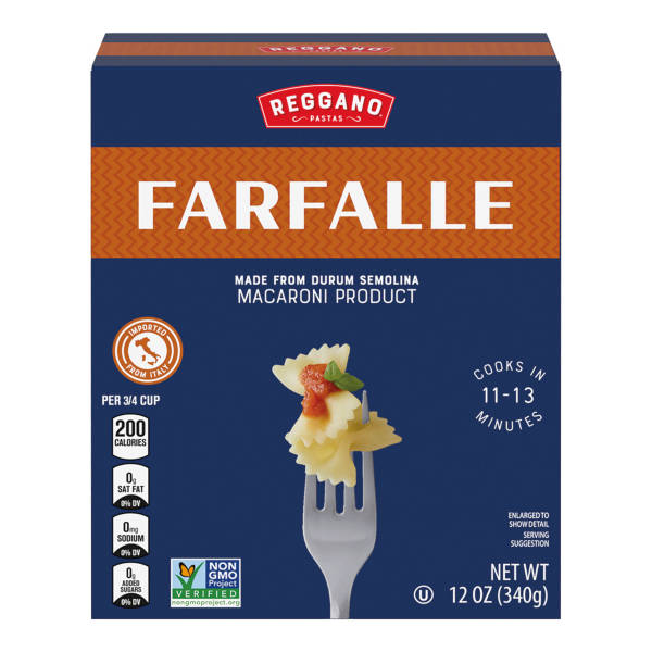 Pâtes Farfalle Reggano, 340 g