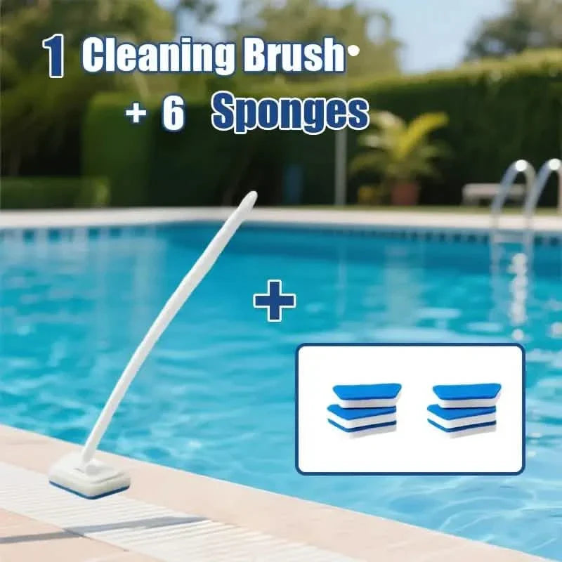 Ensemble de 7 pièces : brosse de nettoyage détachable avec 7 éponges pour baignoire, carrelage, sol et fenêtres