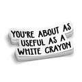 Décalcomanie de casque de chantier Crayon Blanc