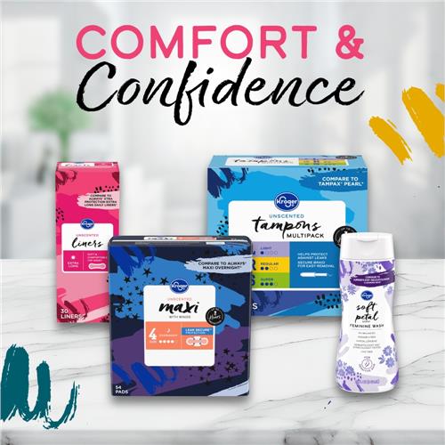Serviettes Ultra-Mince Kroger avec Ailettes Taille Régulière Sans Parfum 18 unités