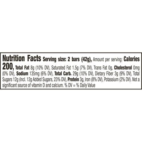 Nature Valley Crunchy Barres Granola, Avoine et Chocolat Noir, 12 Barres, 253 g (6 Sachets)