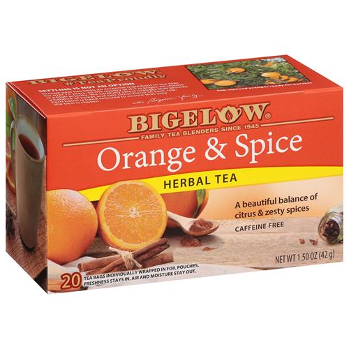 Thé Orange et Épices Bigelow, 20 sachets
