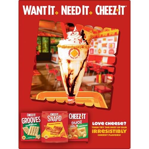 Cheez-It Cheese Crackers, Baked Snack Crackers, Lunch Snacks, Family Size, Original, 21Oz Box (1 Box)