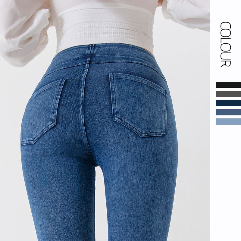 Pantacourt en jean de yoga pour femme, taille basse, coupe ajustée, très élastique, contrôle du ventre, pantalon décontracté de fitness