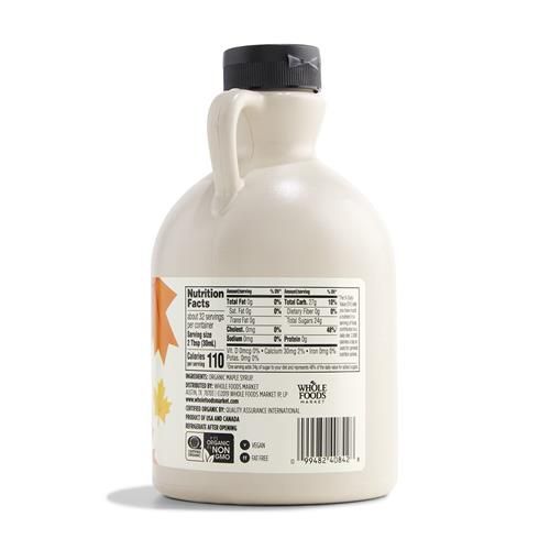 Whole Foods Market, Sirop d'érable biologique Grade A foncé, 32 fl oz