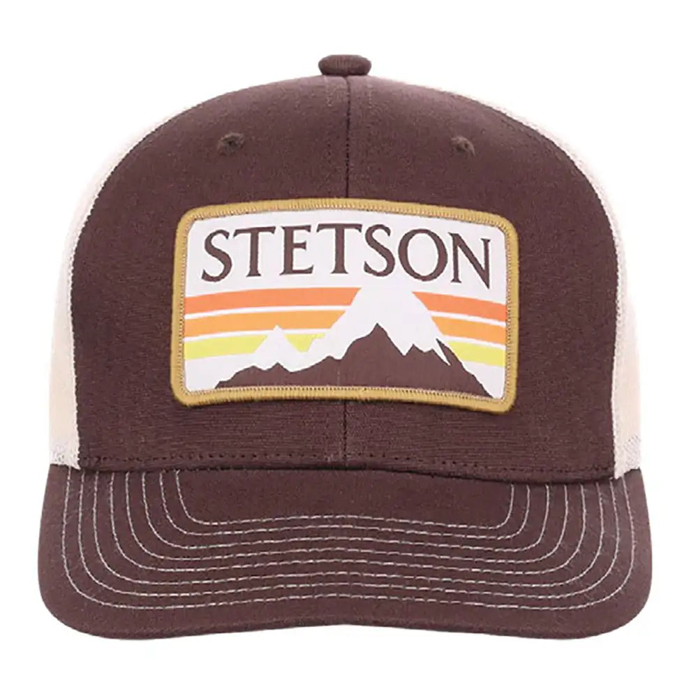 Casquette Stetson Glacier Mountain Patch (chocolat/beige) - Casquette de camionneur