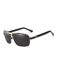 Lunettes de soleil de luxe pour hommes, style classique, monture en métal de haute qualité et verres polarisés avec protection UV400