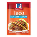 Mélange d'assaisonnement pour tacos McCormick, 30 % moins de sodium, sans glutamate monosodique ajouté, sans arômes artificiels, pour tacos, nachos, fajitas et plus, 28 g