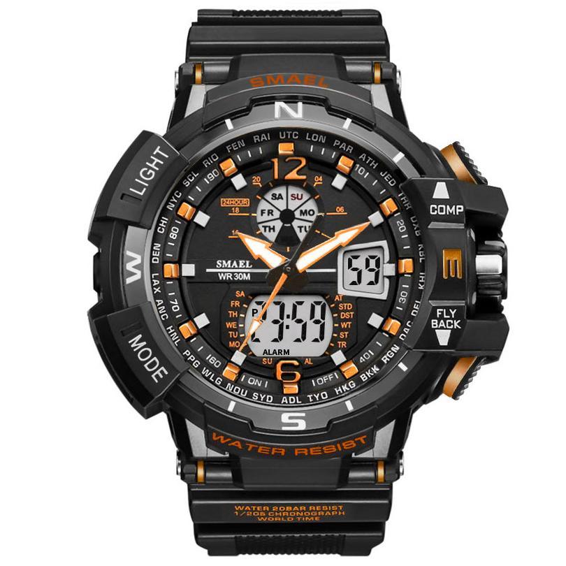 Montre de sport moderne pour hommes et femmes avec affichage numérique LED à quartz, montre numérique de luxe de marque supérieure pour hommes, Relogio Masculino au design populaire militaire, étanche 50M