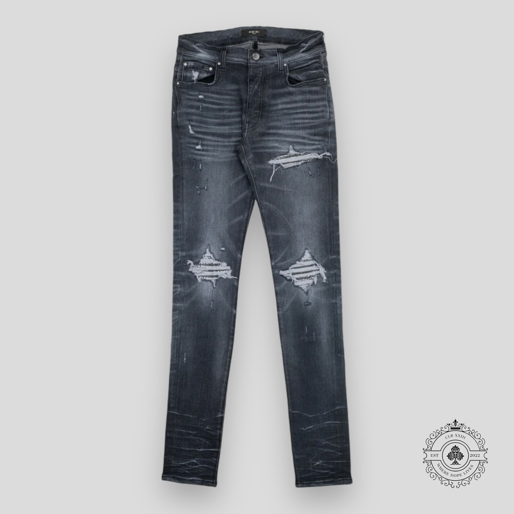 Jeans en denim Amiri Crystal MX1