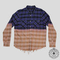 Chemise boutonnée en flanelle délavée Amiri bleue