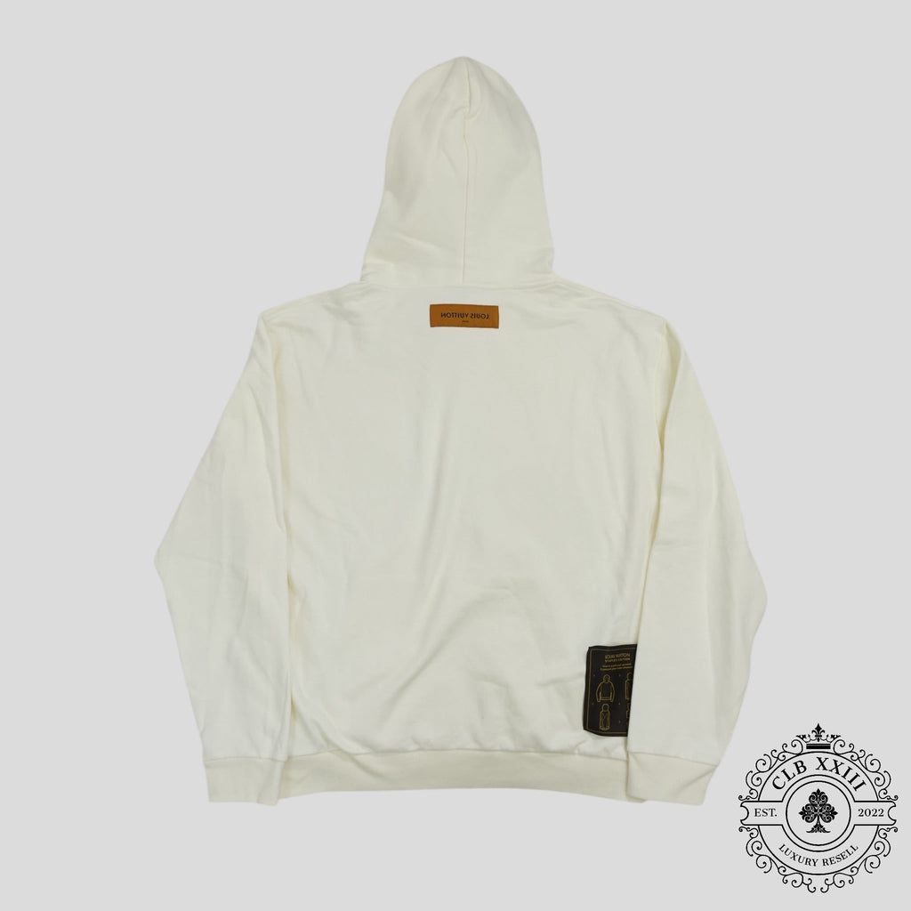 Sweat à capuche Louis Vuitton Inside Out Staples Edition de couleur blanche