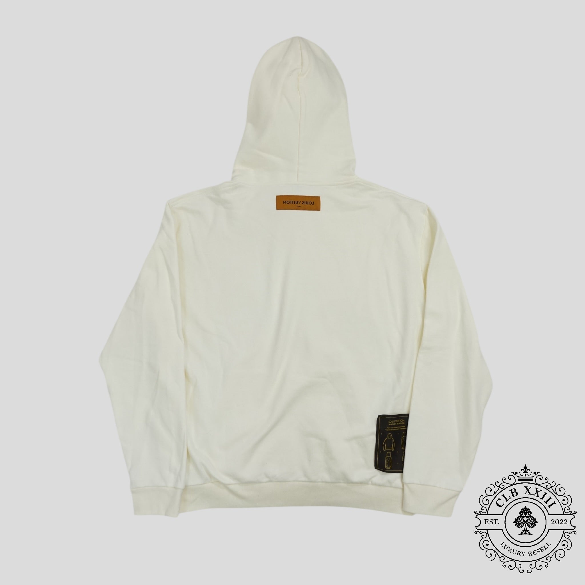 Sweat à capuche Louis Vuitton Inside Out Staples Edition de couleur blanche