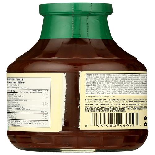 Whole Foods Market, Sauce barbecue biologique Texas True, 18 oz