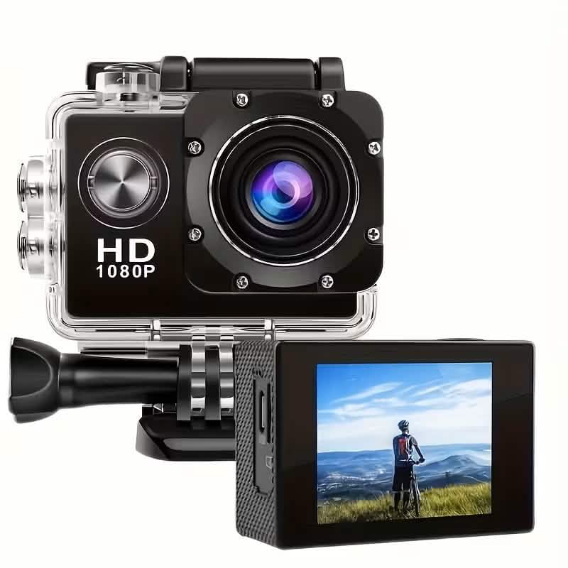 Caméra d'action Ultra HD 1080P – Grand angle 140°, objectif Fisheye, écran LCD
