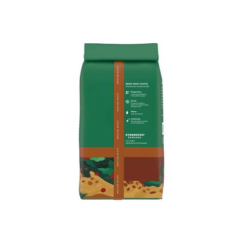Café moulu Starbucks, café torréfié moyen, décaféiné House Blend, 100% Arabica, 1 sac (340 g)