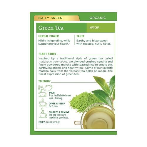 Traditional Medicinals, Tisane biologique riz grillé matcha vert, 16 sachets