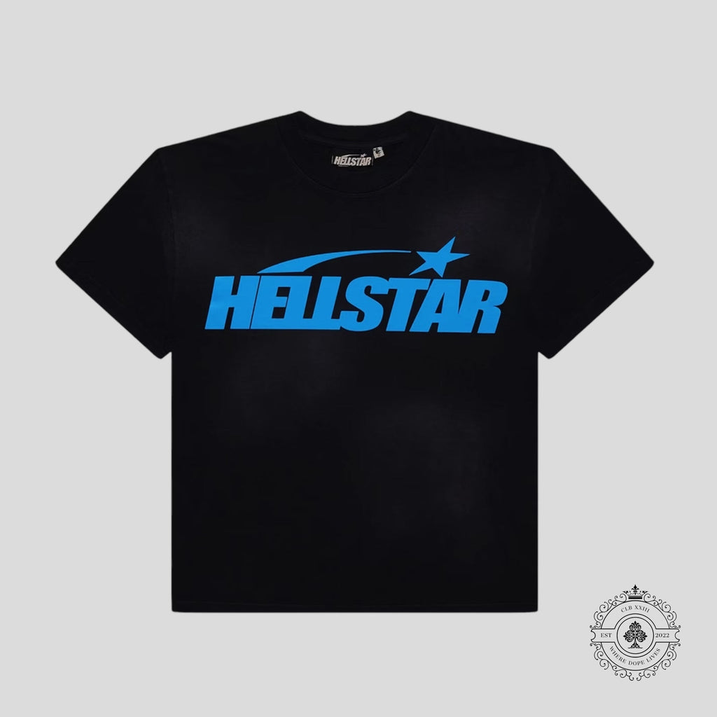 T-shirt Hellstar Classic Logo Noir/Bleu