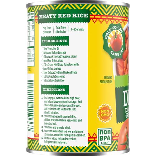 Tomates coupées en dés douces avec piments verts Kroger 283 g