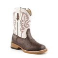 Bottes de cowboy Roper Bump (blanc/marron) - Tout-petit