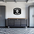 Autocollant mural de garage "La sécurité, c'est pour les autres"